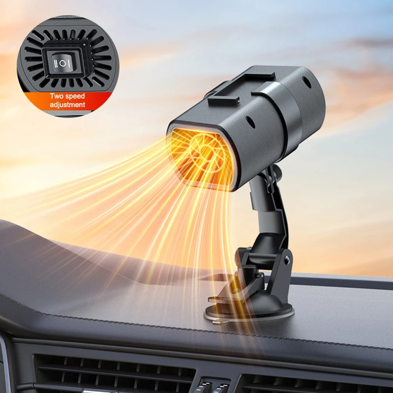 12V Electric Car Air Heater Portable Vehicles Heating Fans Windshield Defogging Demister Defroster Dryer For Truck Safe Driving