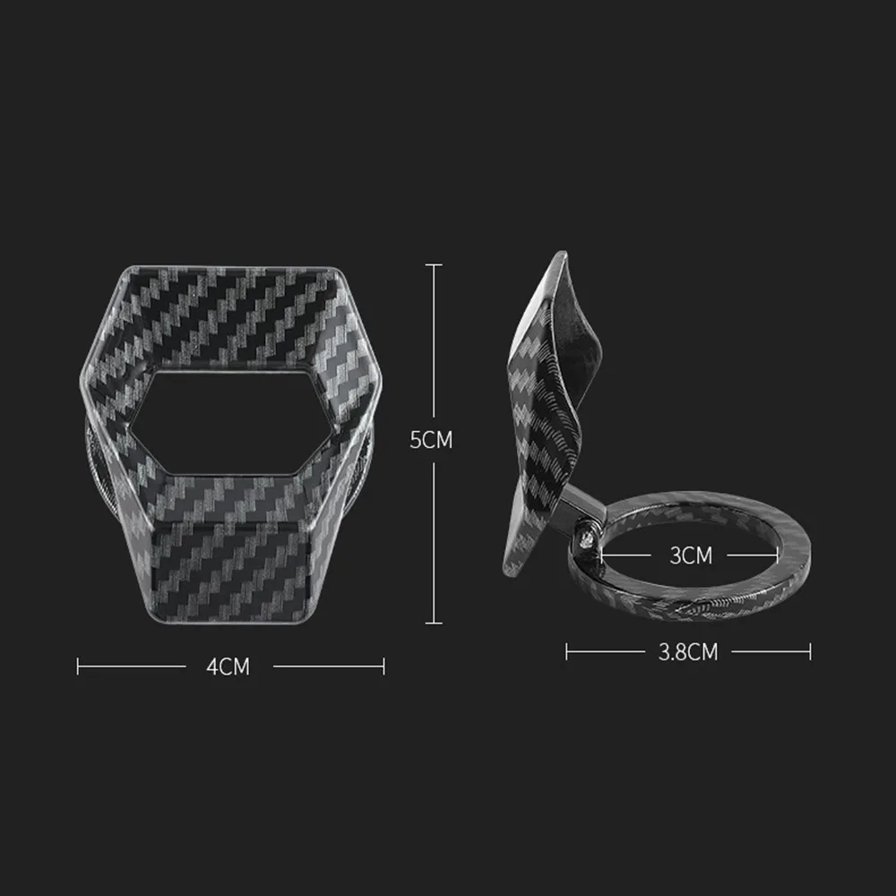 غطاء أزرار محرك السيارة الداخلي المضاد للخدش، غطاء معدني لاصق لحماية الإشعال، غطاء مفتاح إيقاف التشغيل المزخرف