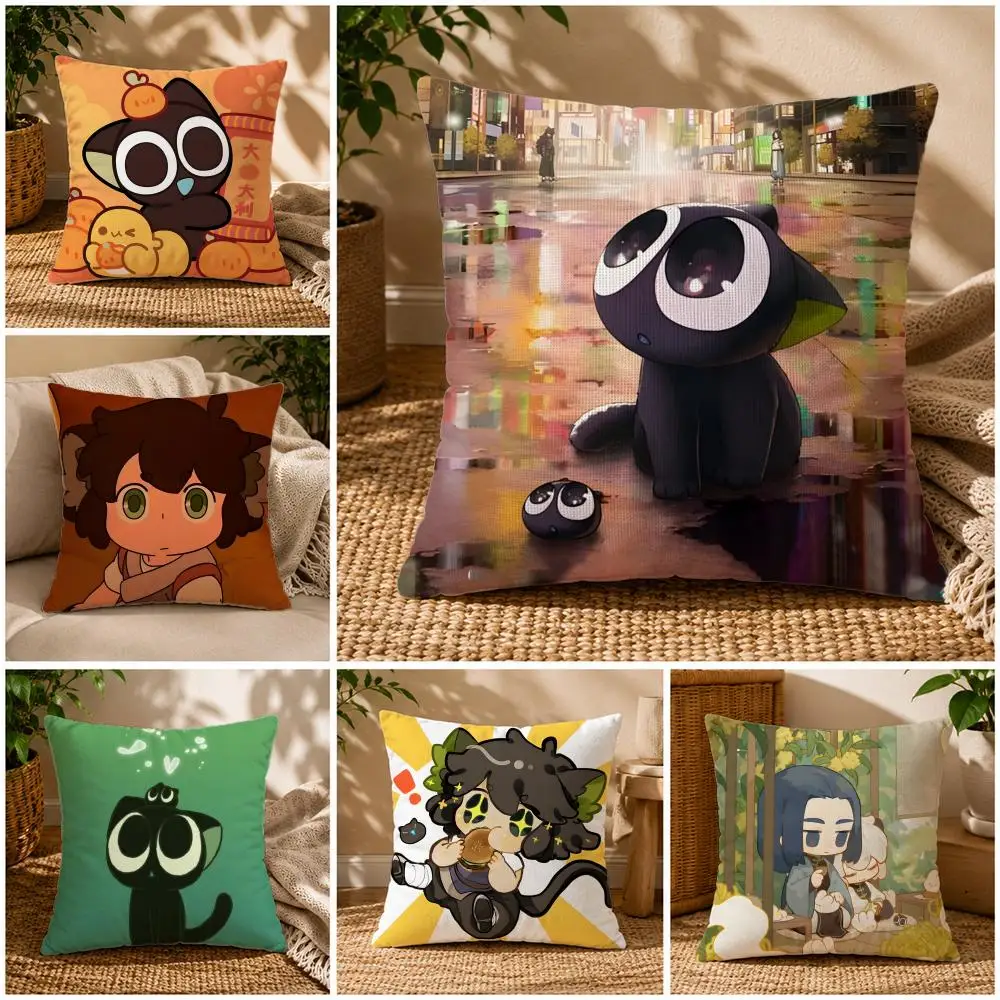 Animation-The Legend of HeiS Cushion Cover Soft Short Plush Zippered Cushion Covers 40/45/50cm Square Decor for Sofa Home