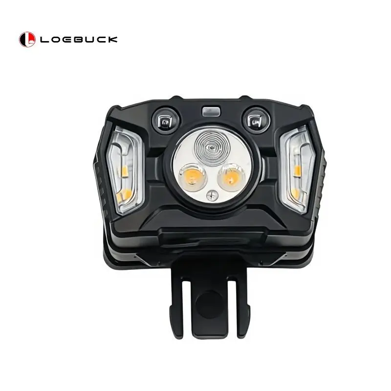 LOEBUCK Helmet Matching Bracket LED Headlight, Long Induction Charging Outdoor Lighting