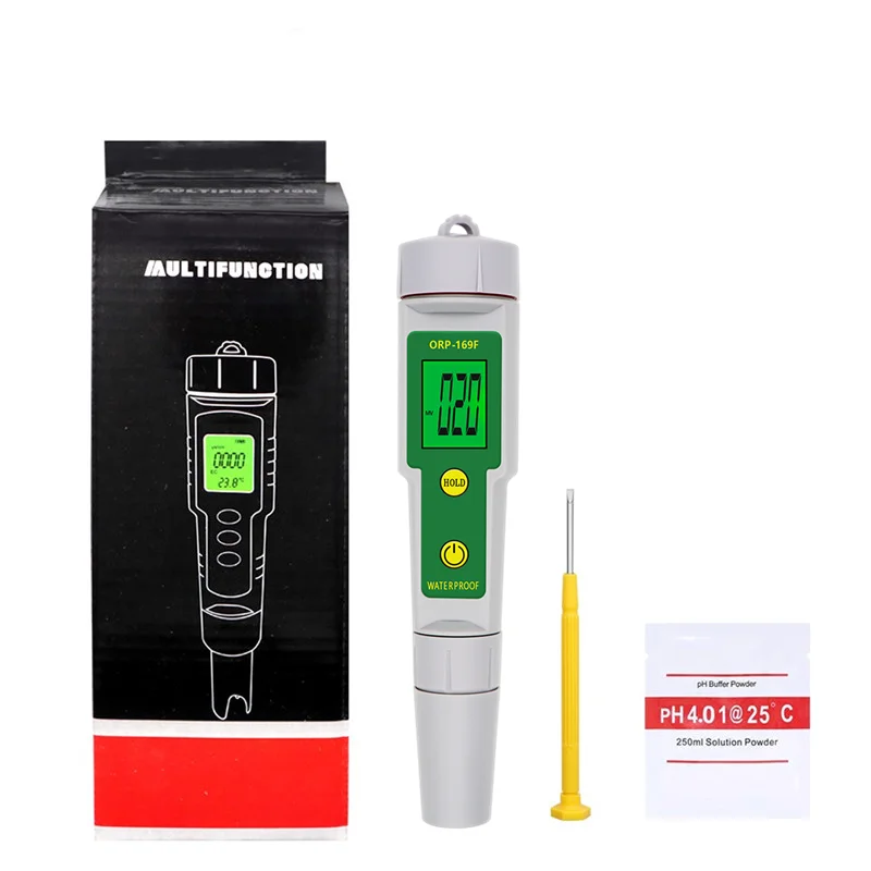 ORP Tester 169E/169F ORP Detector Redox Tester Waterproof ORP Meter 1999mV Water Quality Measurement Test Tool 50%off