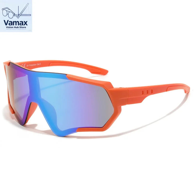 

VAMAX Outdoor Cycling Sports Sunglasses, UV400 Wrap Frame Gradient Lens, European Style Unisex Oversized