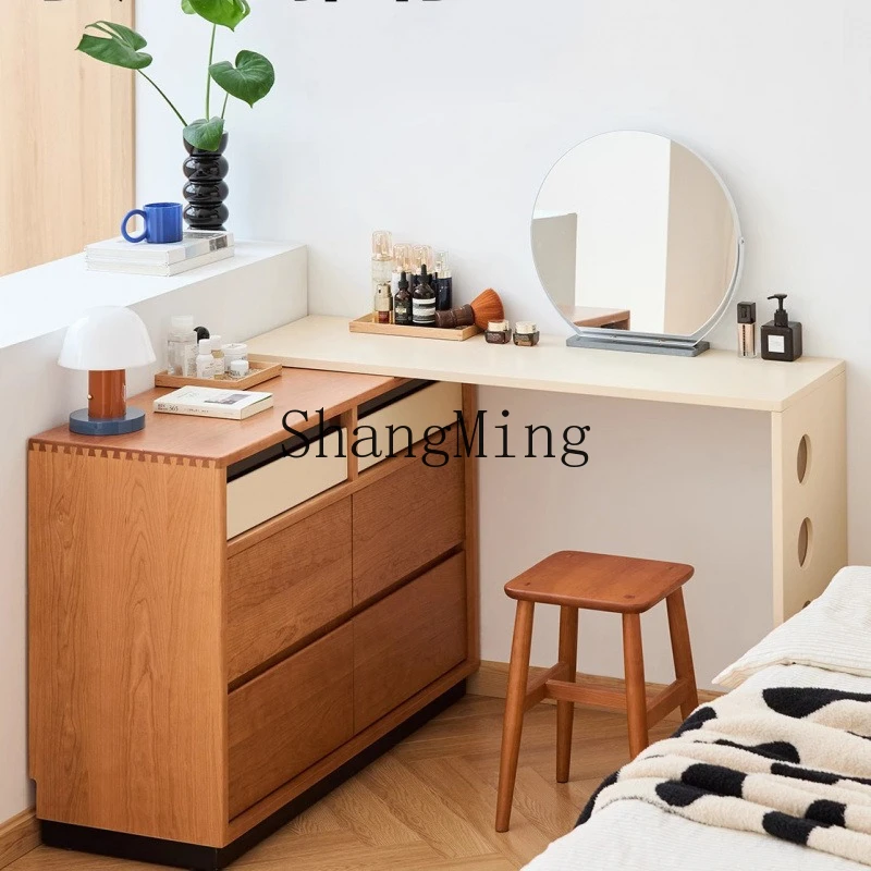 

ZYY solid wood household small apartment cosmetic table integrated bedroom storage locker combination