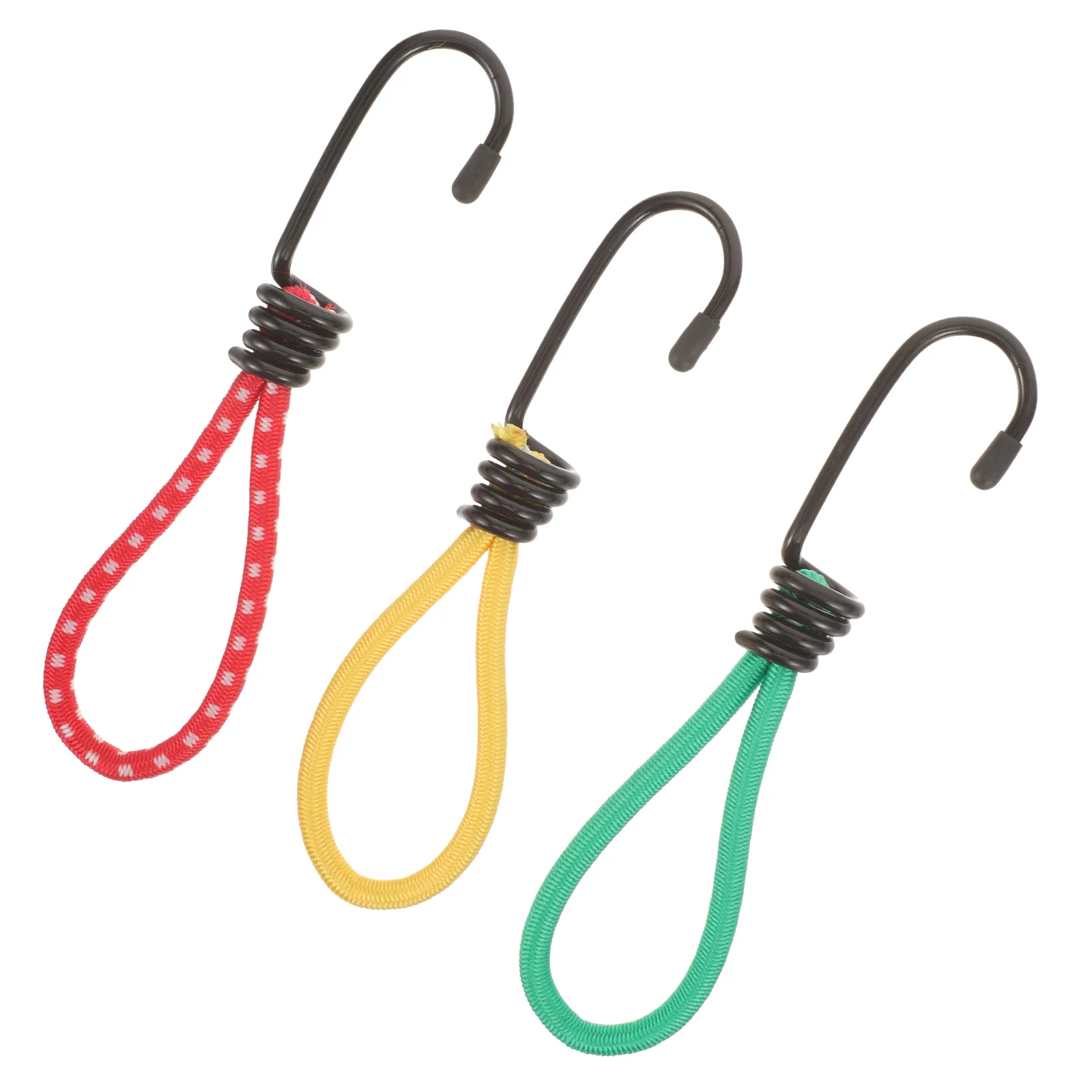 

3pcs Tent Rope Buckle Elastic Camping Hooks Outdoor Fixed Binding Strap Lightweight Portable Latex Durability MultiPurpose