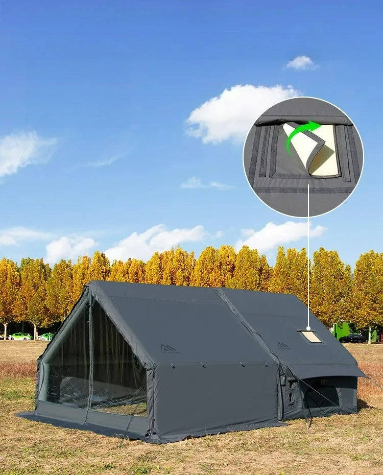 Factory Direct 2026 6.3 + 7.2 m2 cotton inflatable tent camping gray 6.3 flat outdoor fishing long ride