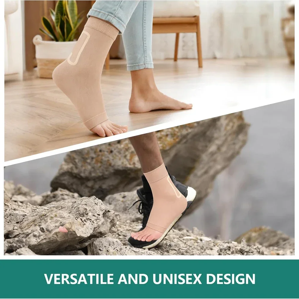1PCS H-Shaped SEBS Gel Cushion Heel & Ankle Protection Sleeve,Compression Ankle Support Sock Eases Heel Pain for Sports Recovery