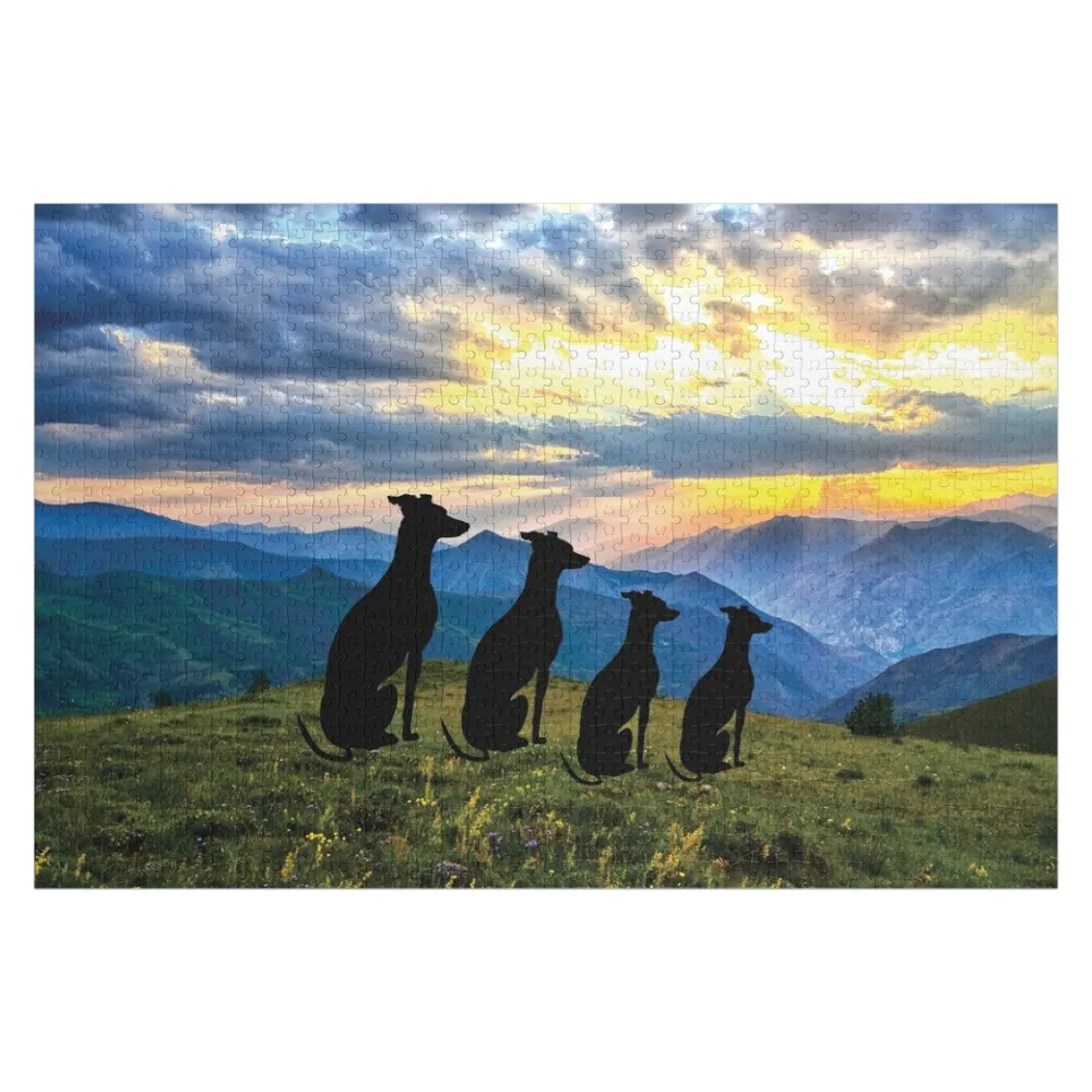 Sighthound Sunset lg Jigsaw Puzzle Custom With Photo Jigsaw For Kids Children Photo Custom Puzzle