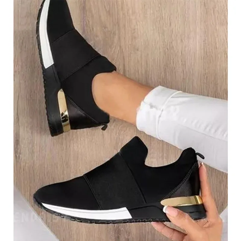 Hot Women Shoes Brand Woman Sneakers Fashion Platform Vulcanized Shoes 2025 Autumn Slip on Student Tennis Shoes Zapatillas Mujer