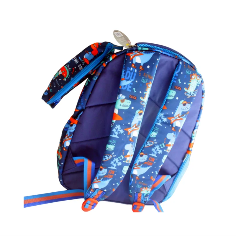 VEST Lightweight Backpack for primary school students, girls, kindergarten girls, Grade children (Blue Dinosaur)