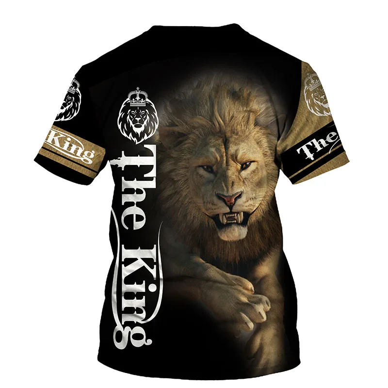 3D Print Animal Lion Sport Quick-dry Breathable Men Oversize T-shirt Outdoor Street Fitness Running Family Short Sleeve Summer