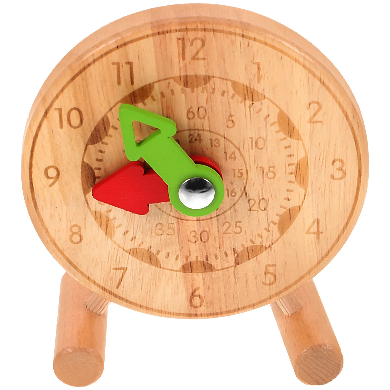 นาฬิกาไม้เสริมพัฒนาการเรียนรู้เรื่องเวลา ของเล่นเสริมสร้างการเรียนรู้สำหรับเด็ก นาฬิกาสีสันสดใส ของเล่นนาฬิกาสร้างสรรค์ 1 ชิ้น
