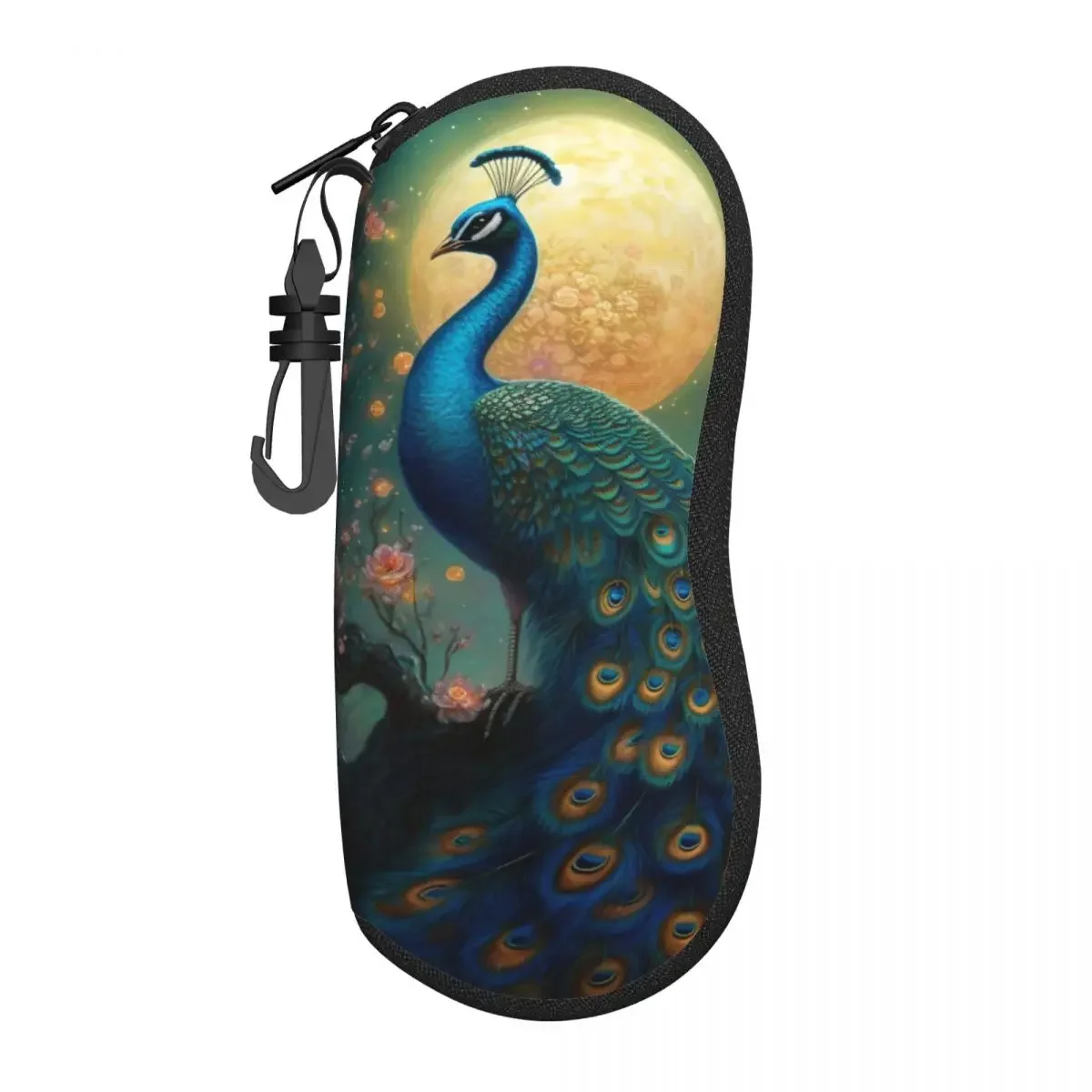 Fantasy Peacock Glasses Case modern art Daily Sunglasses Pouch For Male Female Fashion Eyewear Organizer Zipper  Box