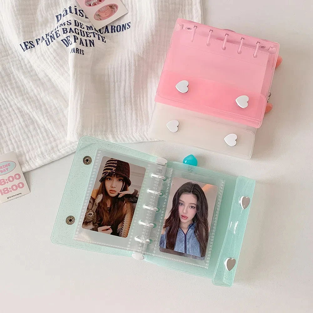 

3in ID Photo Korean Photocard Holder PVC Card Cover Loose-leaf Binder Idol Card Display Protector Decoration Picture