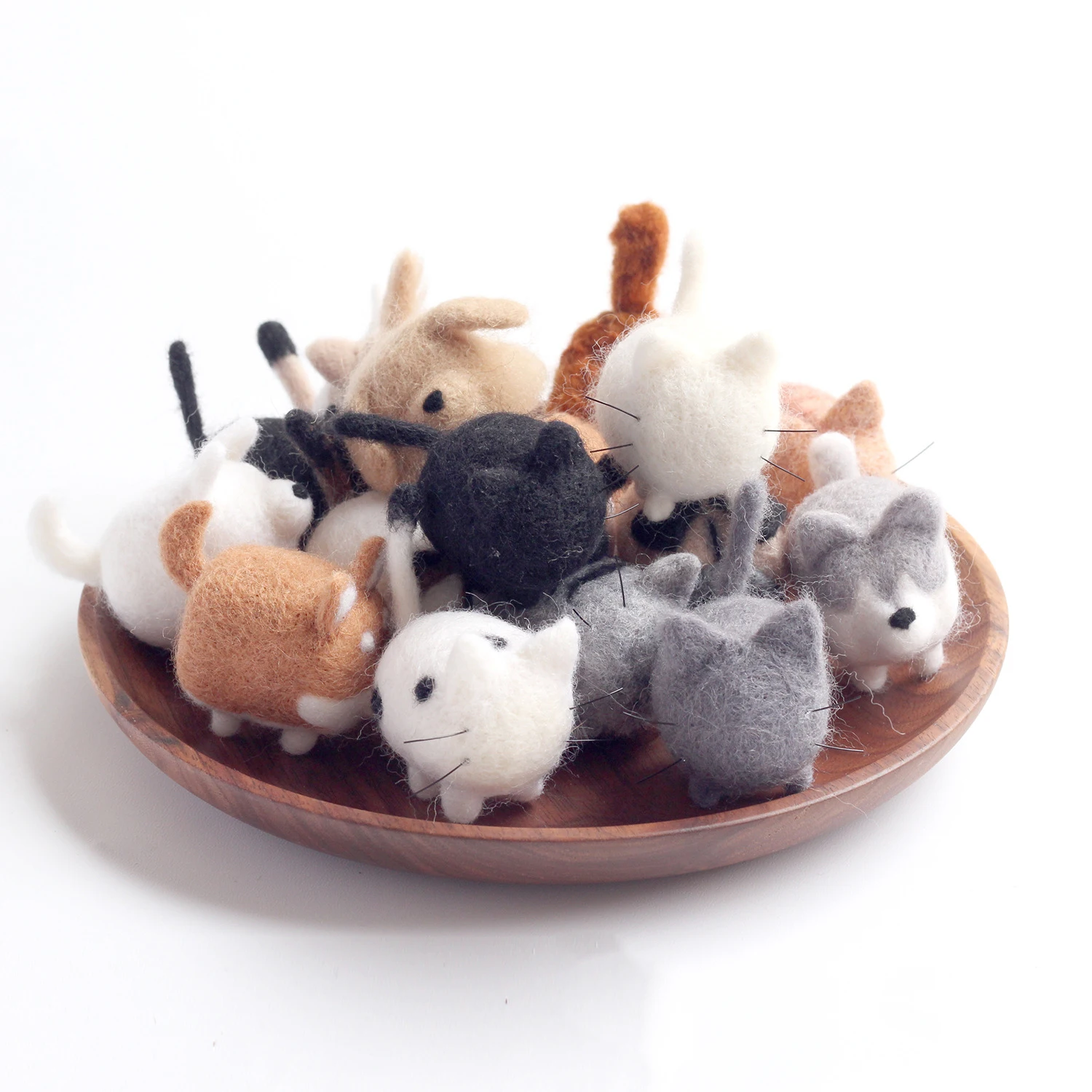 Poke Wool Felt Handmade DIY Doll Cute Chubby Cat Corgi Shiba Inu Series Material Kit Plush Toy Best Birthday Gifts Non-Finished