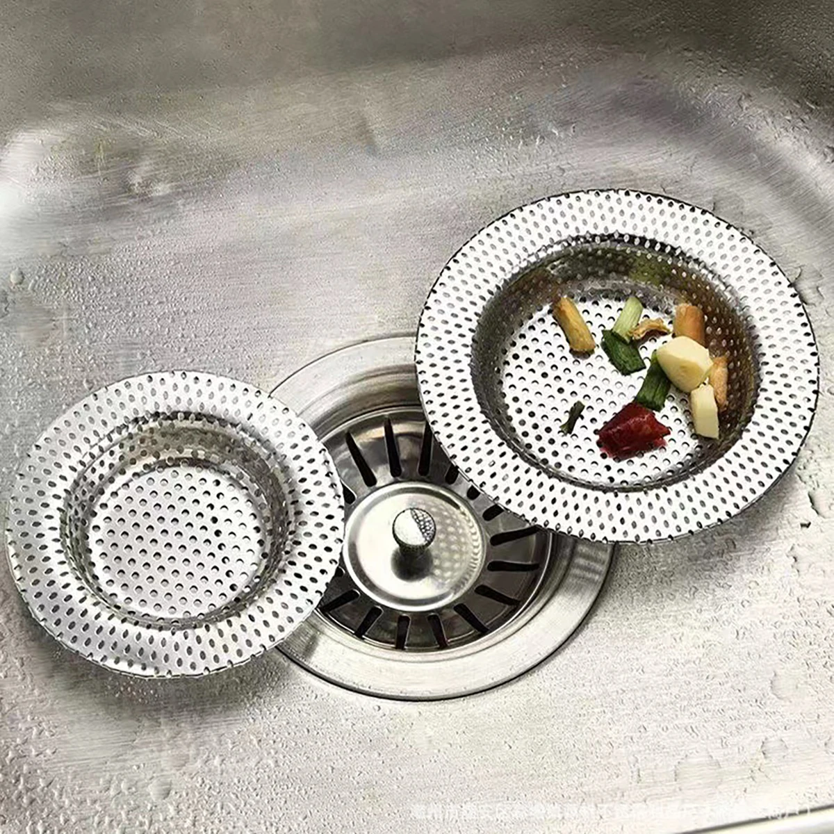 Kitchen Water Sink Filter Sink Mesh Strainer Kitchen Tool Stainless Steel Bathroom Floor Drain Cover Shower Hair Catche Stopper