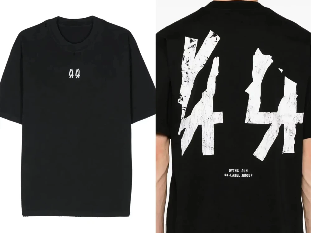 

2025 Summer Latest 44 LABEL GROUP Y2K Top T-shirt Cotton Hip-hop Letter Flat Print T-shirt Men's and Women's Casual Top T-shirt