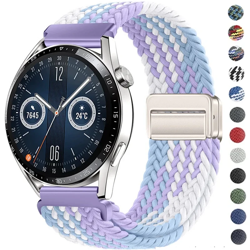 

20 22 мм нейлоновый ремешок с пряжкой для Huawei Watch GT6 5 4 3 2 46 мм/4Pro 3Pro браслет для Samsung Watch7/6/5/4/классический регулируемый ремень