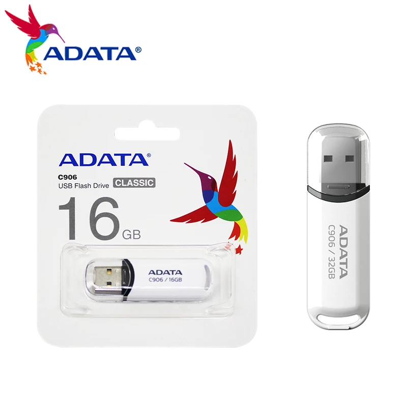 USB-флеш-накопитель ADATA C906 компактный, USB 2,0, 16 ГБ, 32 ГБ