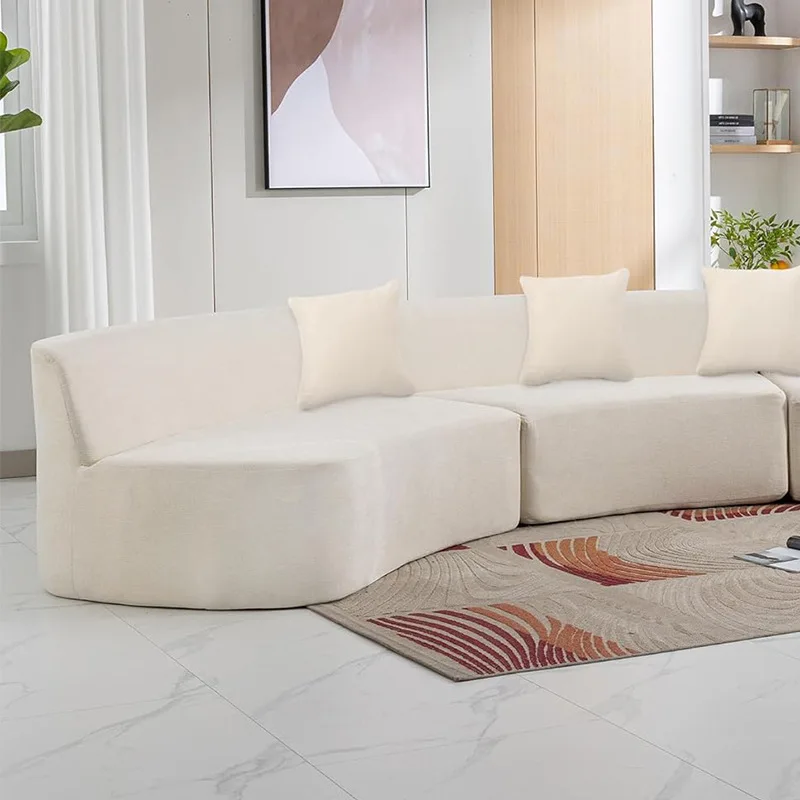 Fabric sofa curved modular combination vacuum sofa