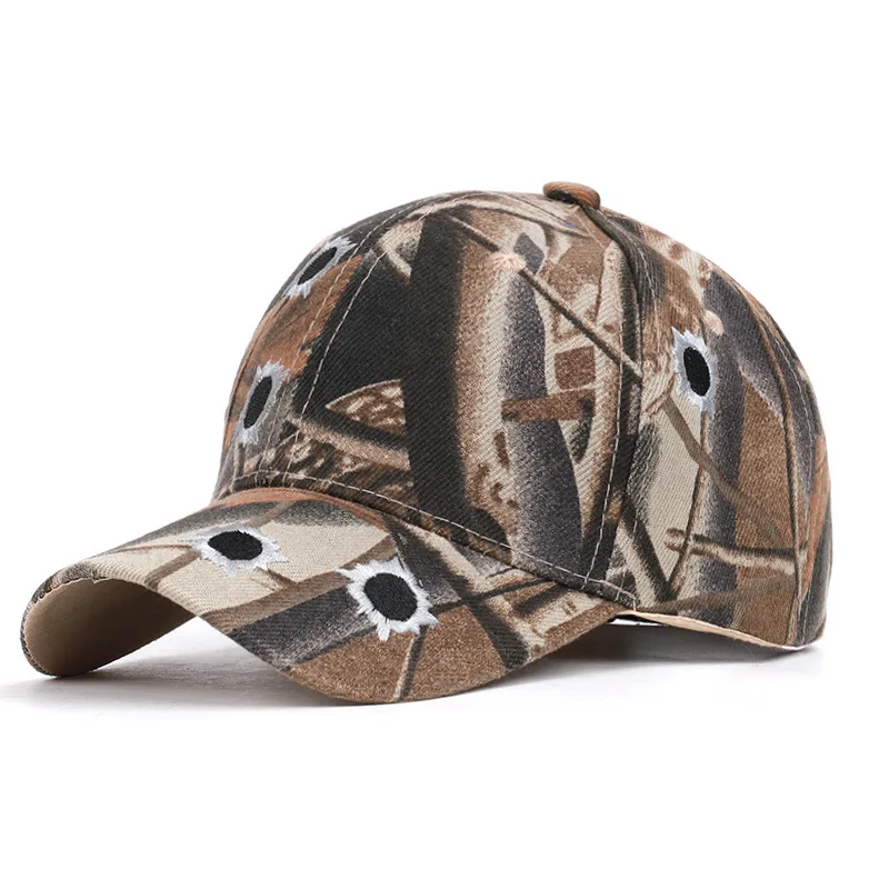 Men Women Fish Skull Embroidery Camouflage SunShade Baseball Cap Summer Sport Sunscreen Hip Hop Adjustable Hat P60