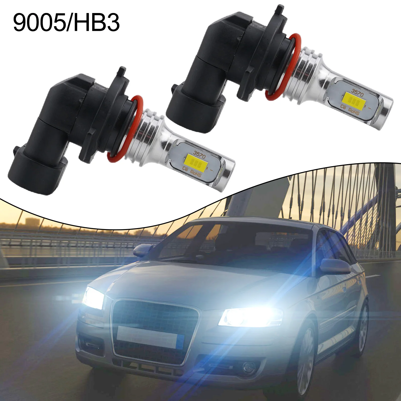 6000K White Bulbs 9012 LED Bulbs White Light Convenient Easy To Install High Quality For Car Lighting Easy To Remove