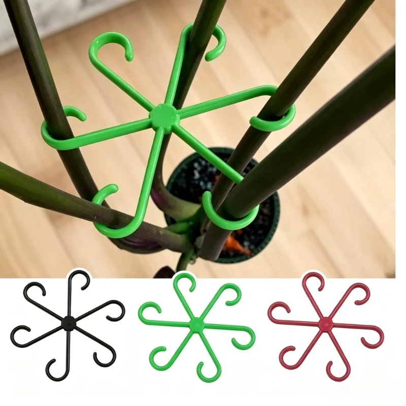 4-piece Set of Plant Stem Support Clips, Horticultural Plant Turtle Back Bamboo Support Fixator, Hydroponic Tree Branch Fixation
