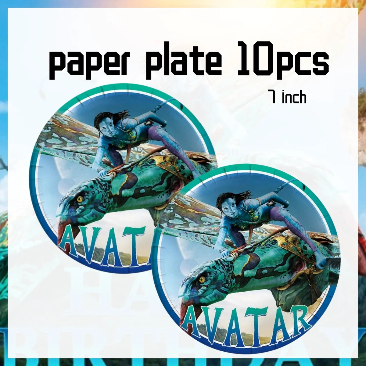 The Movie Avatar Birthday Decoration Disposable Tableware Plate Tablecloth Banner Cake Decor Baby Shower Boys Diy Party Supplies