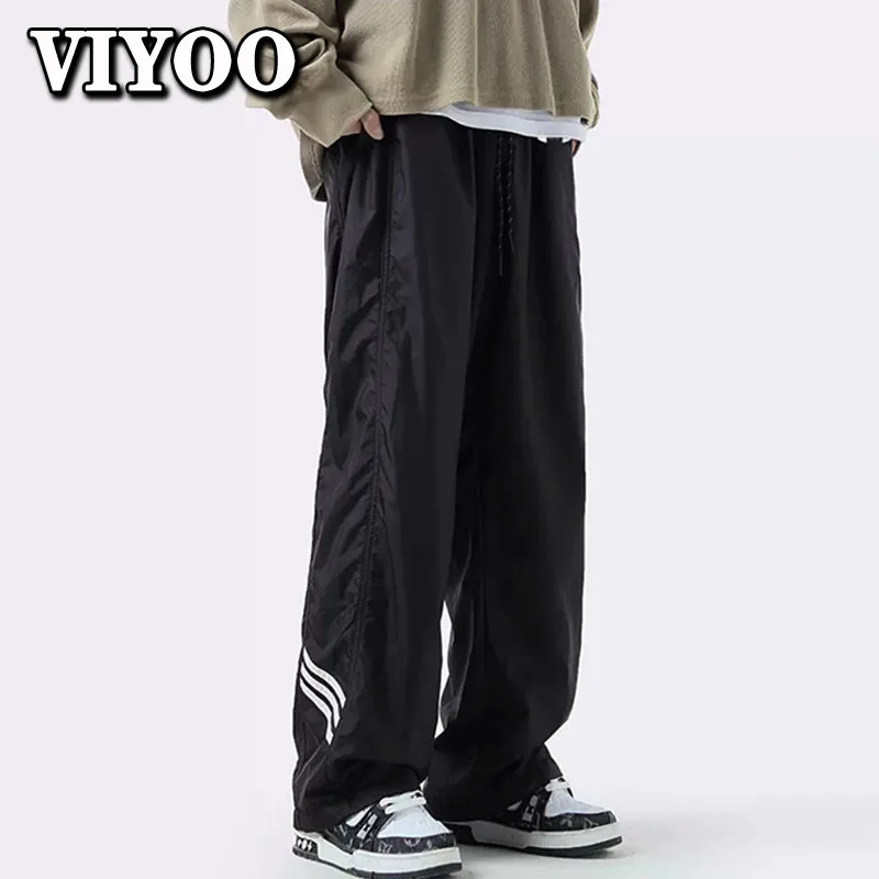 Men's Y2k Clothes Streetwear Tracksuit Jogging Jogger Baggy Sports Wide Cargo Track Pants Straight Trousers Harajuku Sportswear