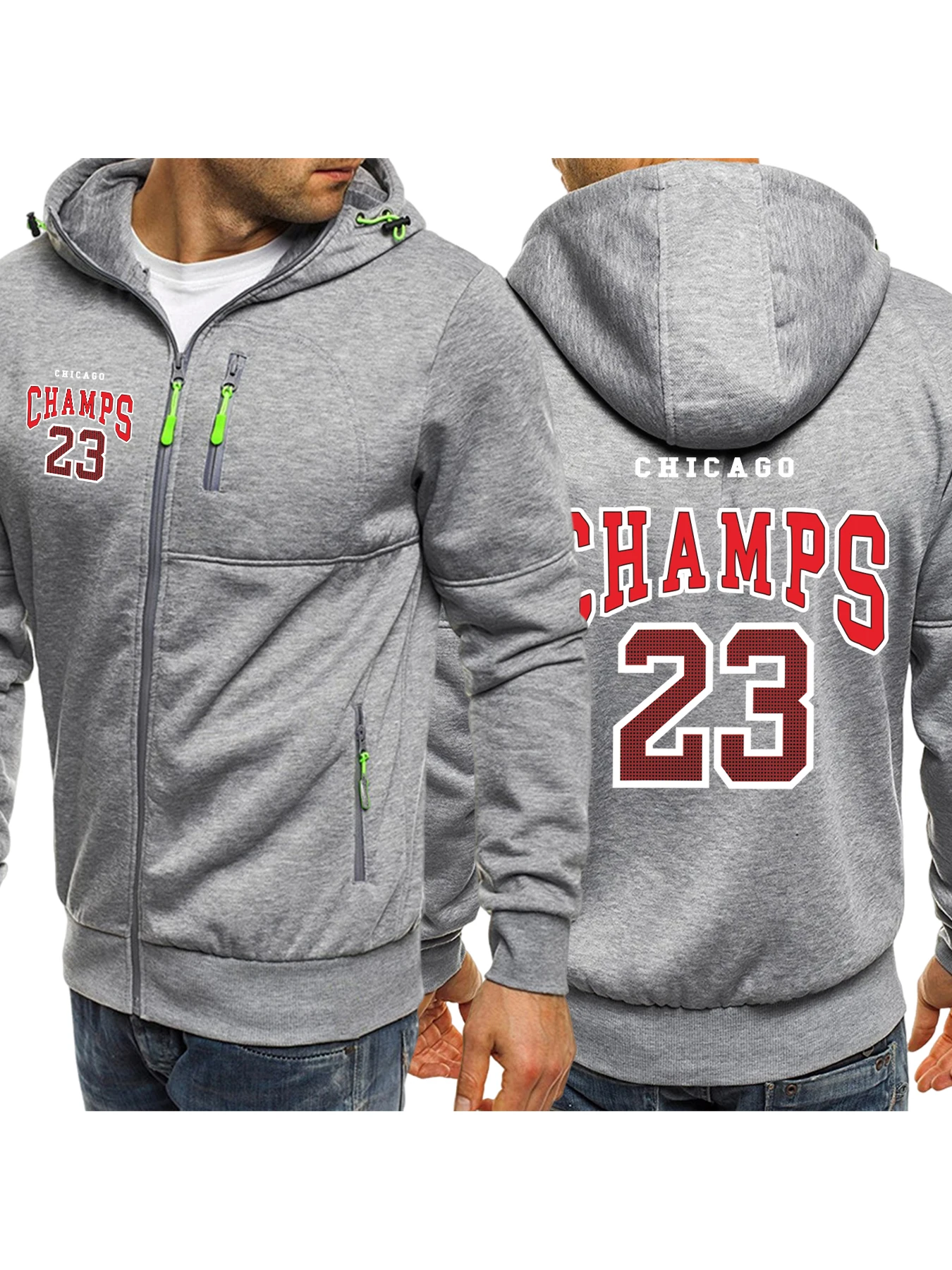 

Чемпион номер 23, дизайнерский трикотаж с принтом, мужская толстовка на молнии, флисовая толстовка в стиле Харадзюку, модная толстовка, винтажная свободная уличная одежда