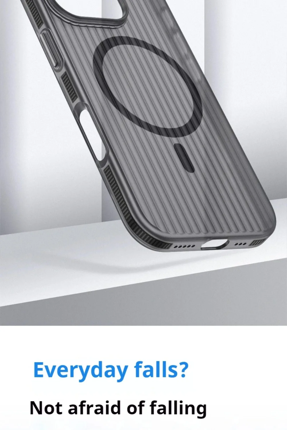 3D Corrugated For Magsafe Magnetic Phone Case For iPhone 18 17 Air 16 E 15 14 13 12 Pro Max Plus Non-slip Hard Matte Clear Cover