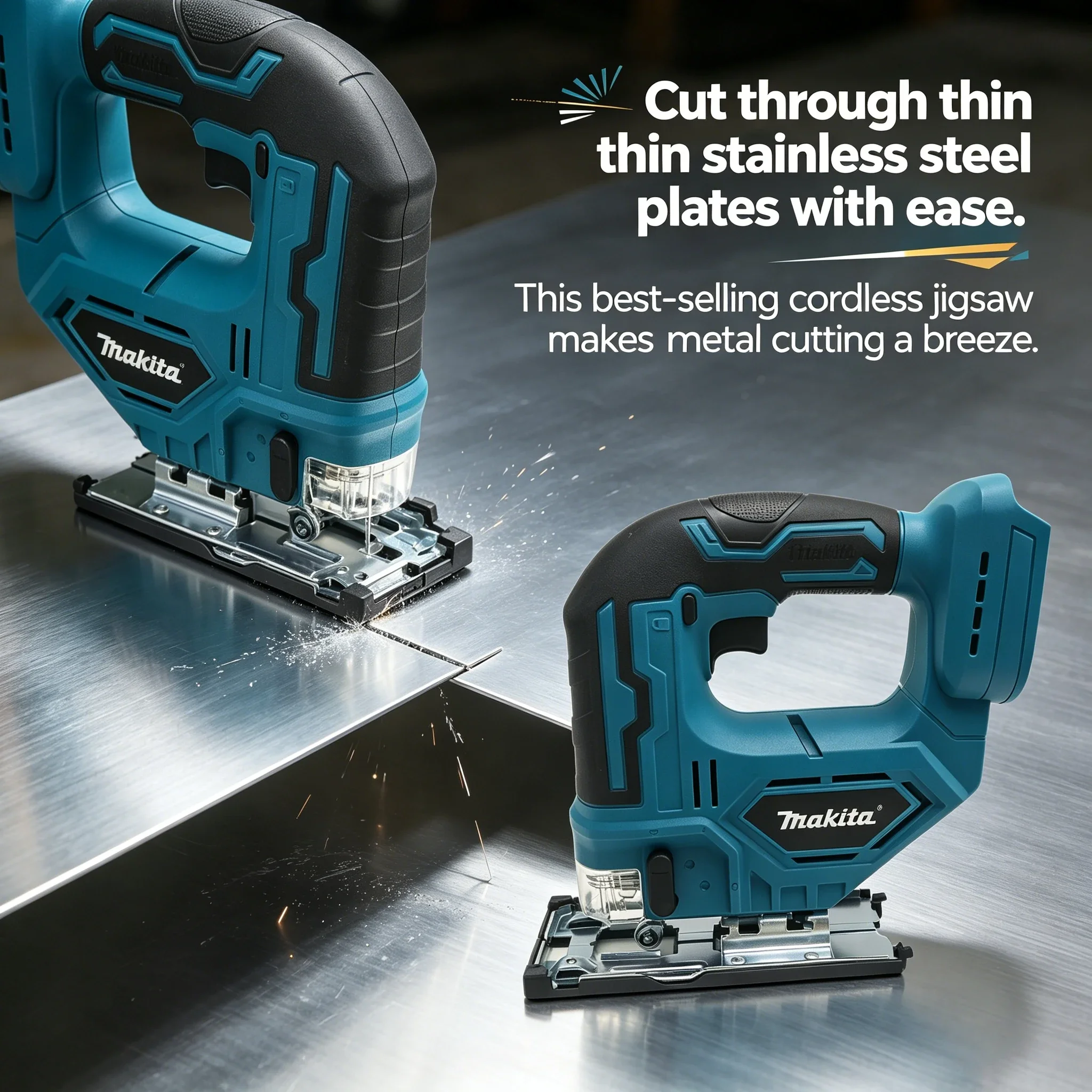 Makita DJV182Z 18V Brushless Cordless Jigsaw, 750W High-Performance Cutting Tool (Bare Tool)