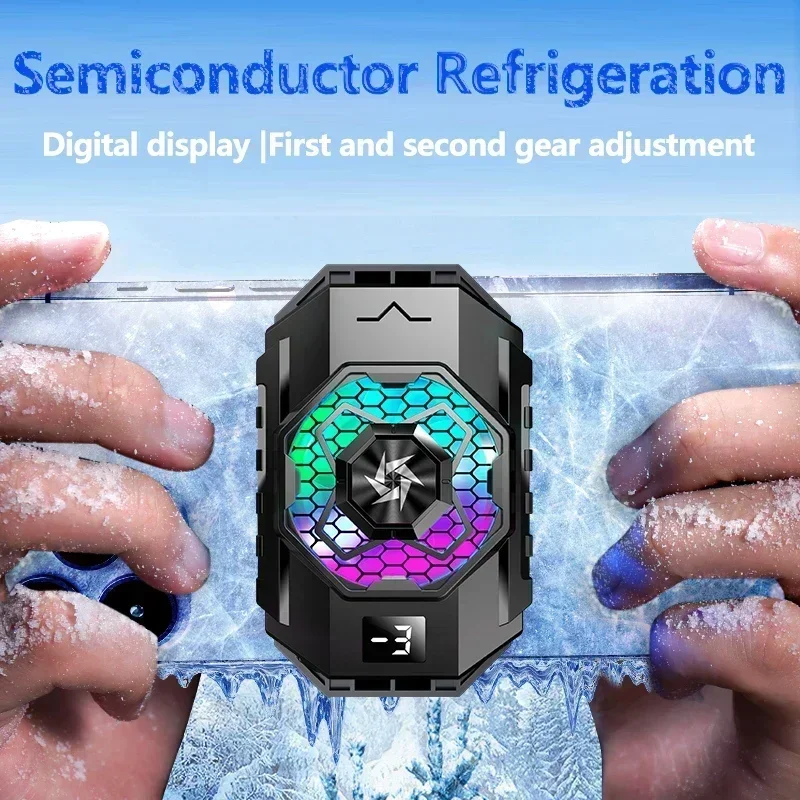 SL31 Universal Mobile Phone Cooler Semiconductor Cooling Fan Radiator for IOS Android PUBG Digital Display Back-clip Heat Sink