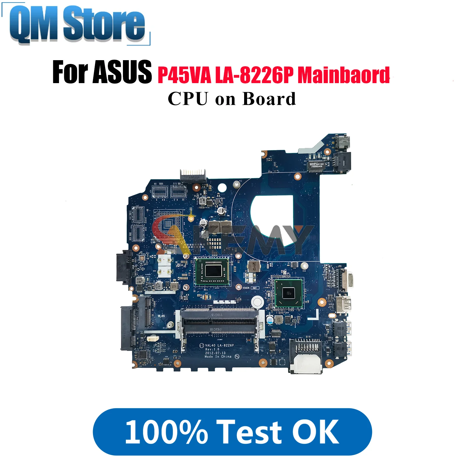

LA-8226P Laptop Motherboard For ASUS P45VA K45A K45A Notebook Mainboard With CPU 100% tests OK fast shipping High quality