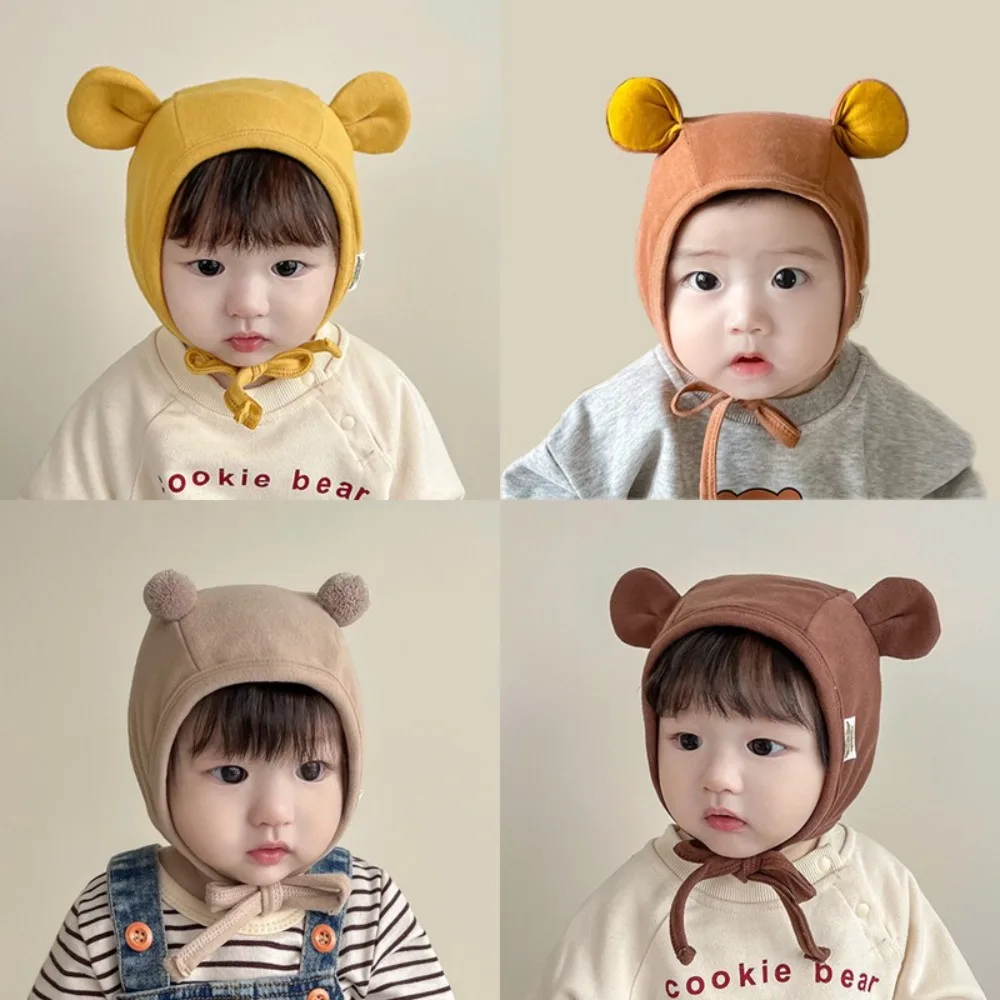 

New Kawai Bear Rabbit Ear Winter Baby Earmuffs Warm Cartoon Ear Ear Protection Cap Windproof Comfortable Baby Knitted Cap