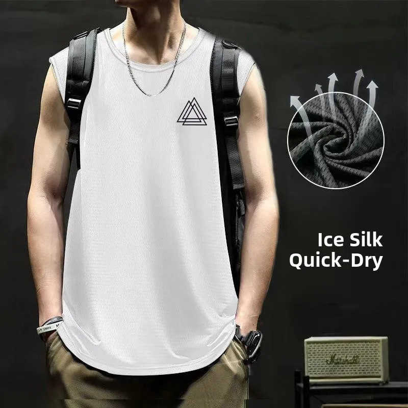 سترة Qui ip الصيفية المصنوعة من الحرير الجليدي للرجال عصرية مستديرة Ne Me قابلة للتنفس Qui Dry رياضية واسعة الوسادة ملابس خارجية