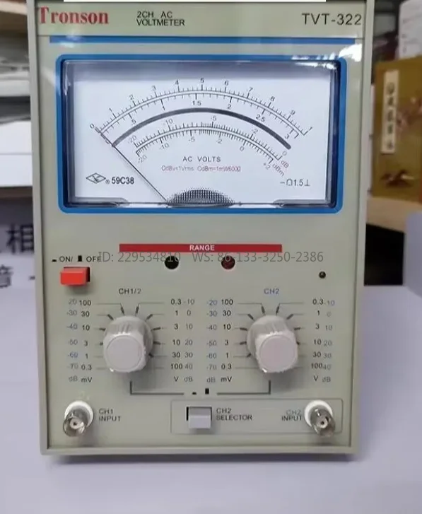 BBTVT-322 Dual Channel Milivoltmeter Double Needle Millivoltmeter New Design High Quality Pointer Voltage Meauring Instruments