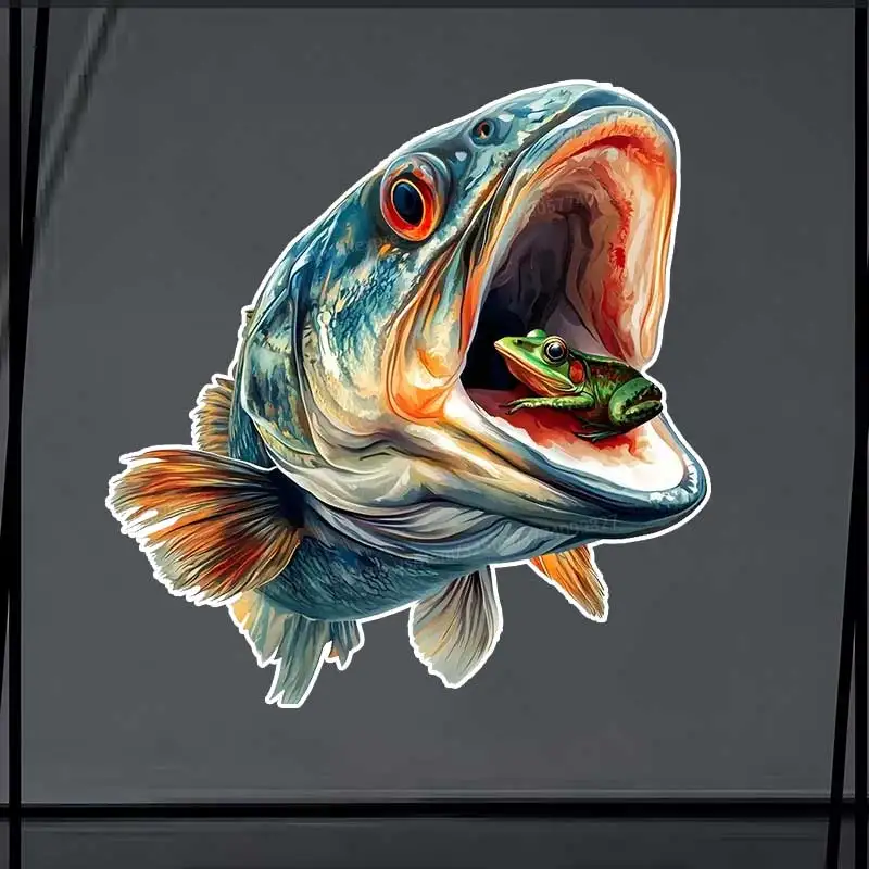 

Big Catfish and Frog Car Sticker Vinyl Decal Waterproof Rear Window Motorcycle Camper Bumper Truck Laptop Decoration SH1572
