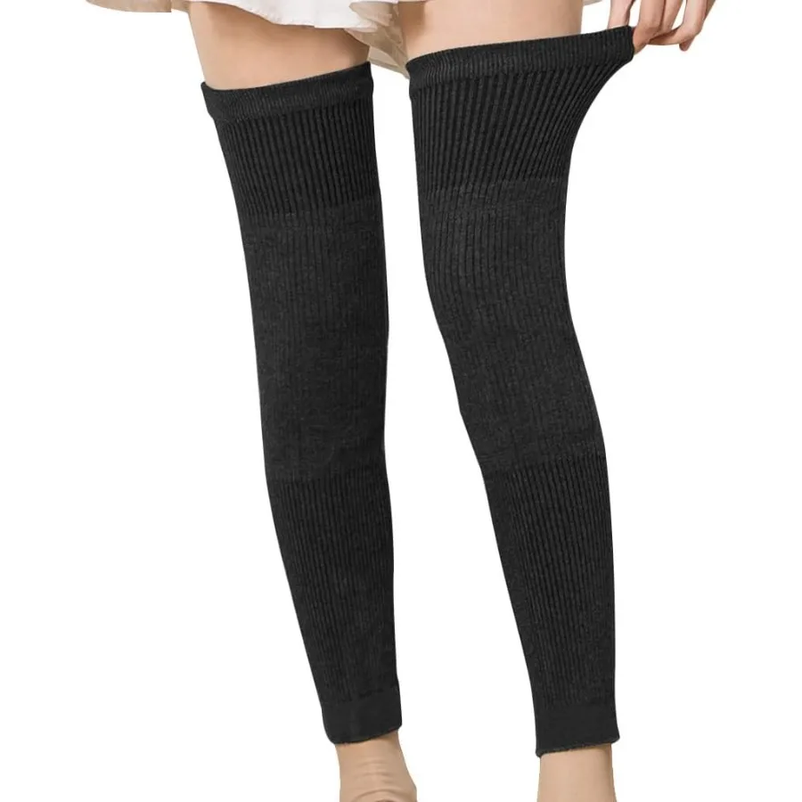 Unisexe hiver chaud thermique laine cachemire épaissir genou plus chaud bretelles pour cyclisme Ski course arthrite tendinite soulagement et Sup
