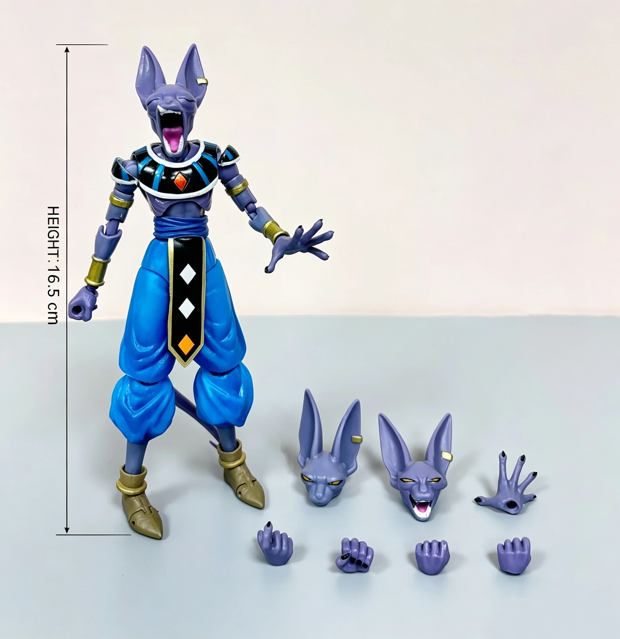 Bandai SHF Dragon Ball Beerus God of Destruction Action Figure - Movable Model Collectible Ornament for Boys Limited Edition