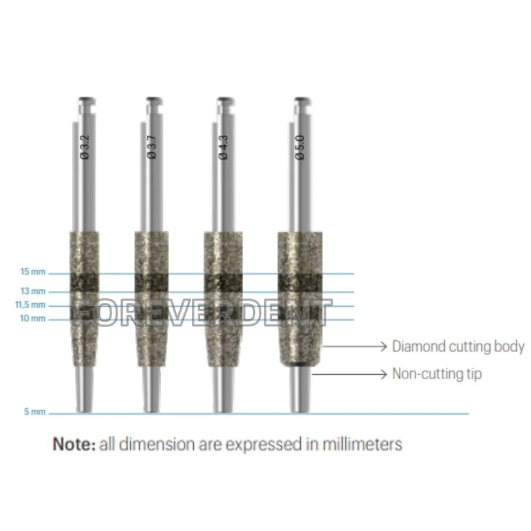 Dental Bone Track Drill Kit Implant Insertion Place Guided Neck Correction Drills Diamond Cutting Grinding Jawbone JD