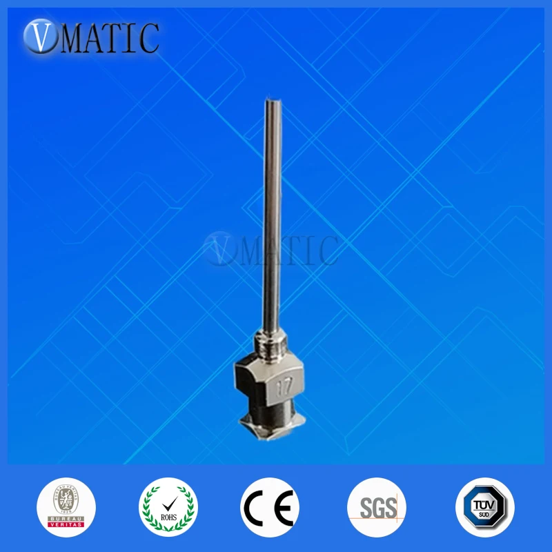 

Бесплатная доставка, 12 шт., 1 дюйм, длина наконечника 17 г, тупые дозирующие иглы из нержавеющей стали, игольчатые наконечники для шприца, игла для дозатора клея