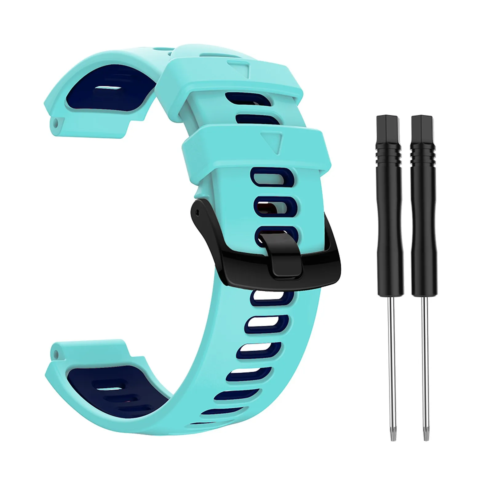 ساعة رجالية بسوار ساعة سيليكون جلدي متوافقة مع Gar Min Forerunner 735XT 235Lite 230 220 تتضمن ساعتين ذكية Hw12