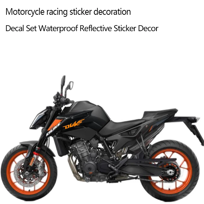 2pcs/set Motorcycle Sticker Body DecalSticker FOR KTM DUKE 125 390 790 1290 DUKE  Decal Set Waterproof Reflective Sticker Decor