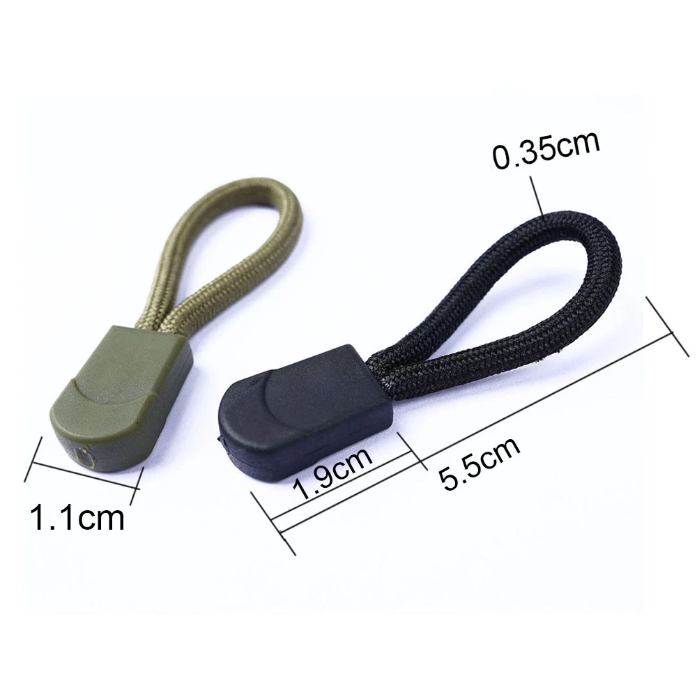 5pcs/lot Zipper End Fit RopePull Puller Tag Replacement Clip Broken Buckle Fixer Zip Cord Tab Travel Bag Suitcase Tent