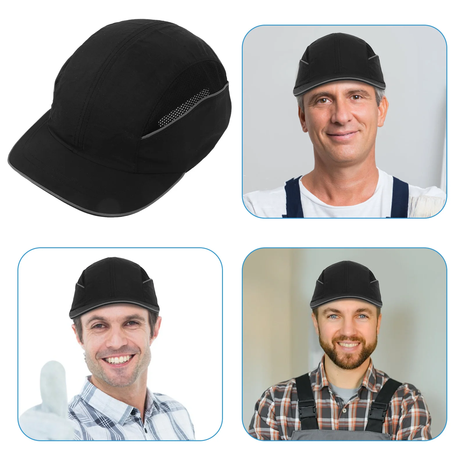Flame-Retardant Anti-Static Safety Hard Hat Baseball Bump Cap Breathable Liner Impact-Resistant Head Protection for Construction