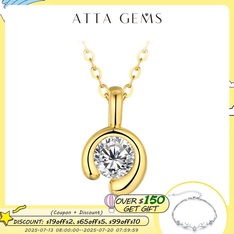 

Attagem Brand Moissanite Necklace Brand 0.5ct VVS1 D 925 Sterling Sliver Neck Chain Fine Jewelry for Woman Birthday Party Gifts