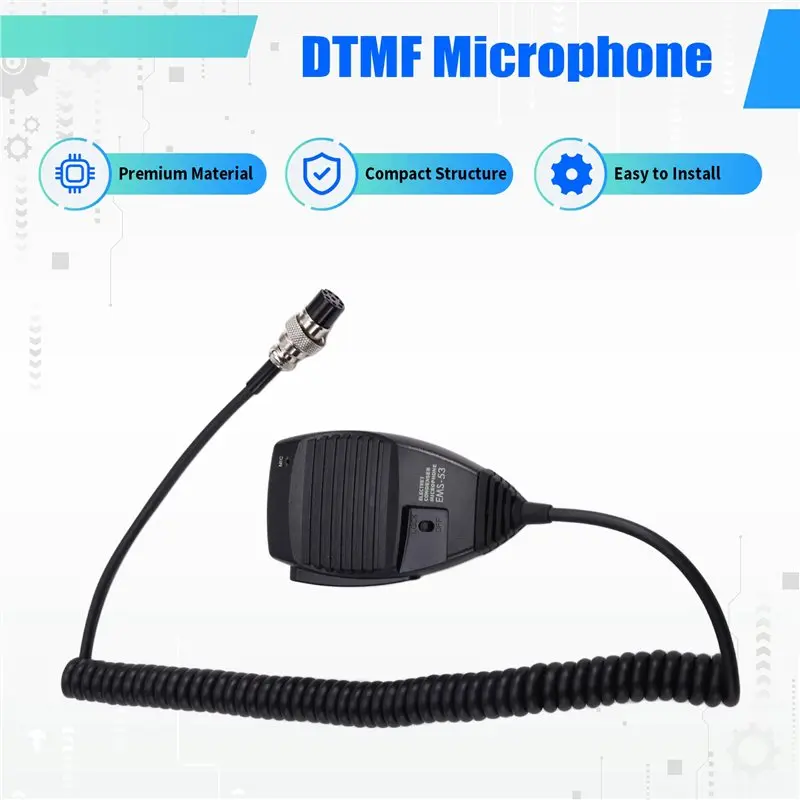 24-Hour Delivery DTMF 8Pin Microphone For ALINCO EMS-53 For Walkie Talkie DR245PL DR-03 DR-06 DR-135 DR-235 DR-435 DR-635