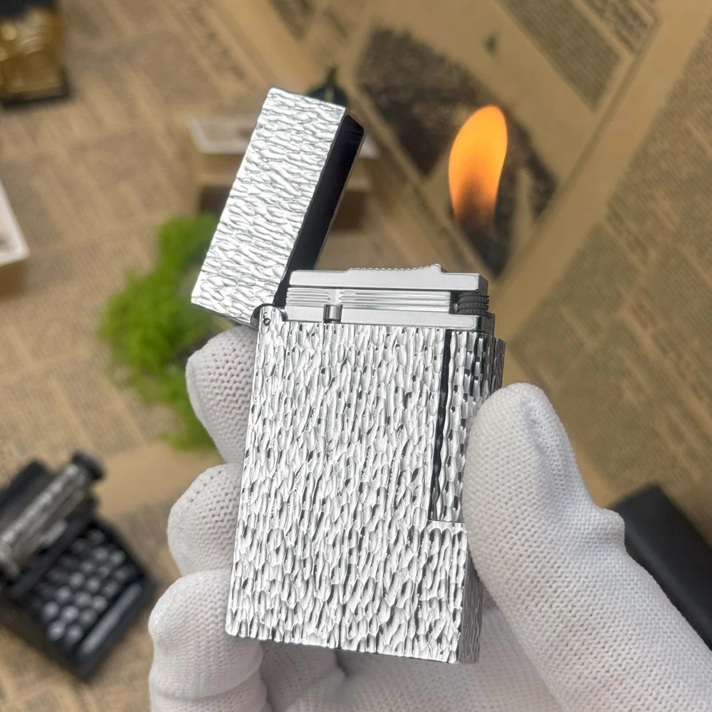 

Luxury Lighter Unique Meteorite Crater Handmade Engraved Cigarette Lighter For Smokers Man's Birthday Gift Cigar Lighter Ligen 2