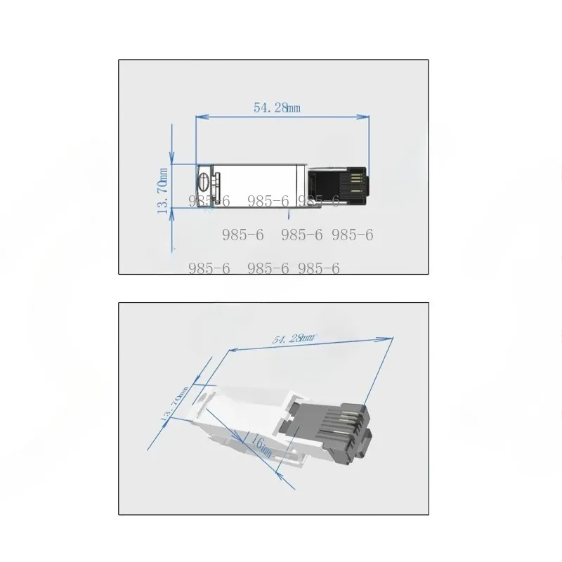Metal Shell PROFINET Network Connector Cat5 10/100Mbps Field Installable Industrial Data Plug