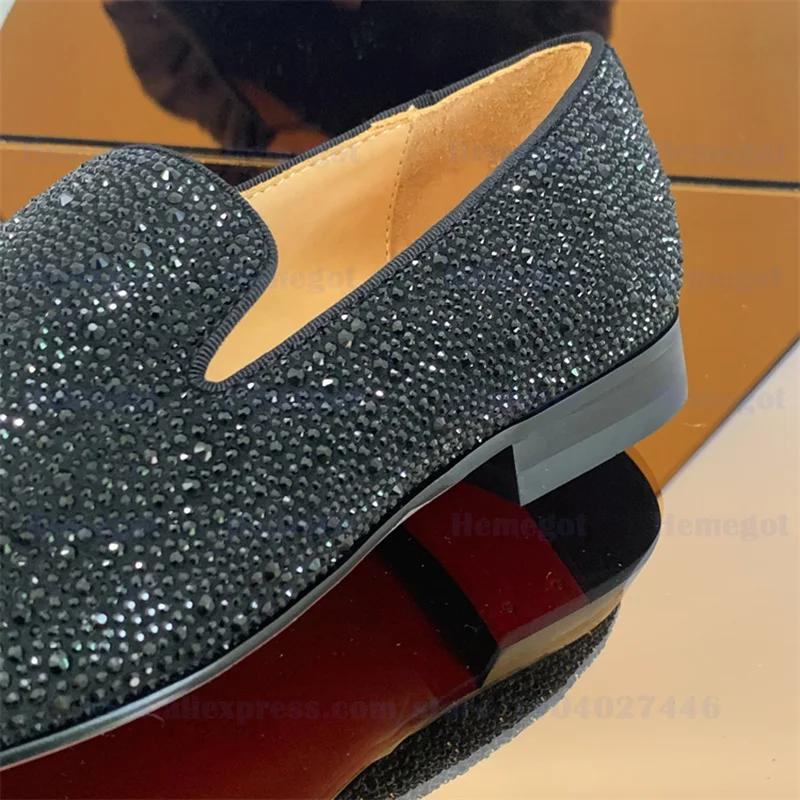 Sapato de couro respirável masculino, mocassins de strass, casual, banquete, casamento, noivo, moda, luxo